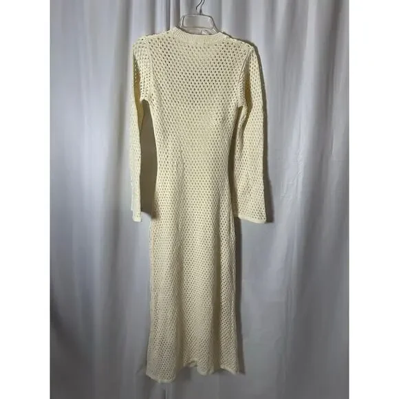 slim ribbed knit midi dress Ribbed Sweater Knit Midi Dress Black main image 0